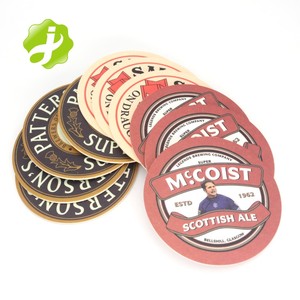 Custom Absorbent Paper Coasters Printed Logo Thick Cardboard Beer Coasters for Bar Promotional Gifts