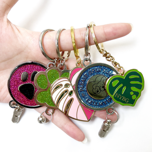 Promotional Custom Logo Zinc Alloy Metal Key Chains Letter Soft Hard Enamel Keyring Keychain With Your Design