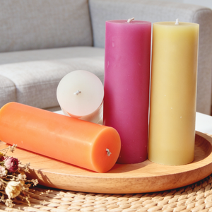 Direct Wholesale 100% Natural Pillar Shaped Beeswax Candles Fill Wax Pillar Candle