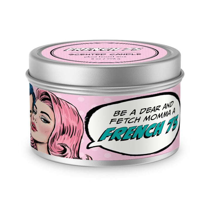 French 75 Scented Soy Tin Candle 8oz by Papersalt