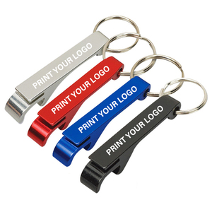 Customized Mini Portable Pocket Metal Bar Tools Bottle Opener Aluminum Key Ring Keychain Beer Bottle Opener