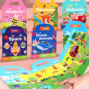 Portable Reusable Static Sticker Book Travel Activity Book