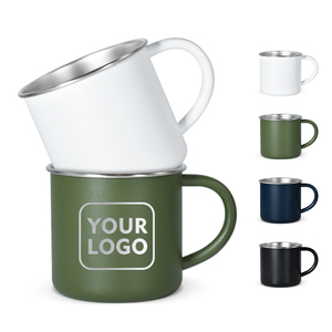 Custom 400ml Single Wall Stainless Steel Camping Mug