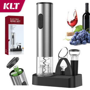 Automatique Battery Operated Stainless Steel Electric Wine Bottle Opener Set