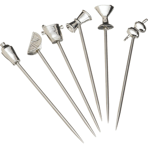 Novelty Custom Top 3D Fruit Cup Shape Cocktail Picks martini Stirrers