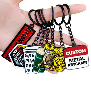 Enamel Customized Keyring Key Ring Keychains Holder Key Chains Custom Metal Custom Logo Design Wholesale Souvenir Gifts 2D 3D